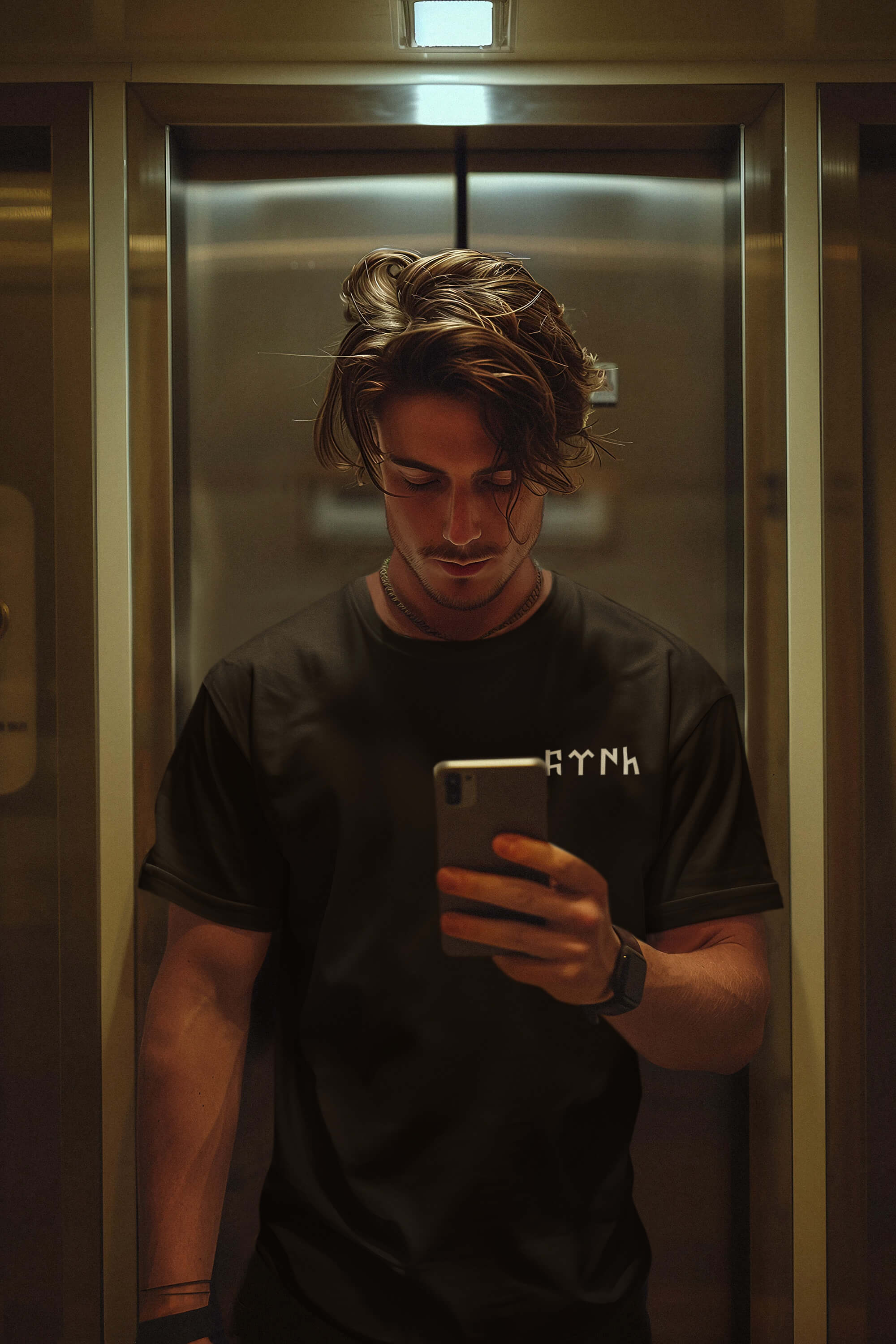 𐱅𐰇𐰼𐰰 - Göktürkçe "Türk" Dikişli Tshirt